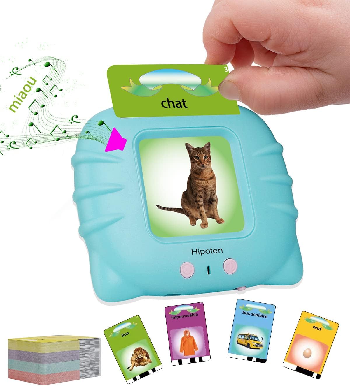 KinoKidz : Kit éducatif interactif 3-en-1 – Livre audio, machine d’apprentissage et cartes flash